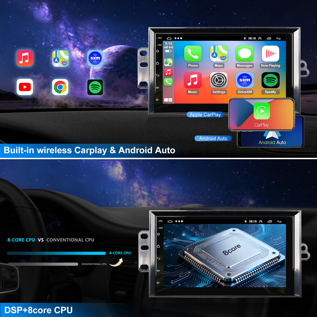 For Buick Park Avenue 1995-2005 Radio upgrade,7-inch QLED 8-Core CPU,touch screen Stereo,Wireless CarPlay & Android Auto,keep OEM Controls