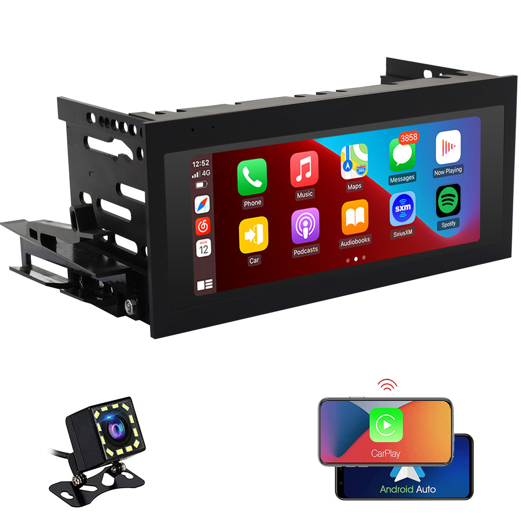 for GMC Acadia 1998-2002 Radio upgrade,6.8-inch QLED 8-Core CPU,touch screen Stereo,Wireless CarPlay & Android Auto,Free camera