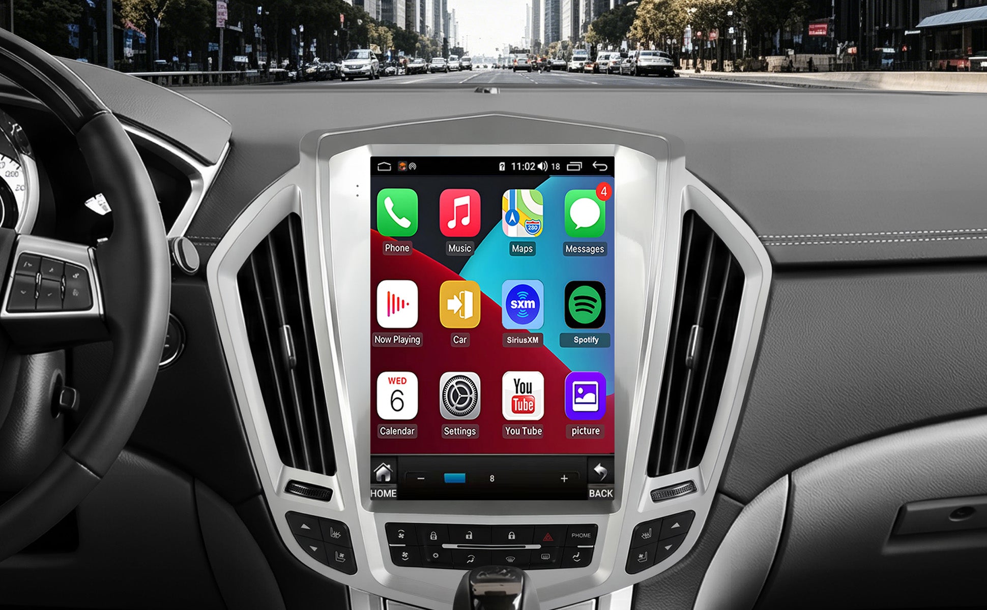 Cadillac SRX Radio upgrade 2010-2012 CarPlay Stereo Screen - Topdisplay 2010 2011 2012 Replacement Headunit Apple Android Auto Accessories Pantalla Estéreo