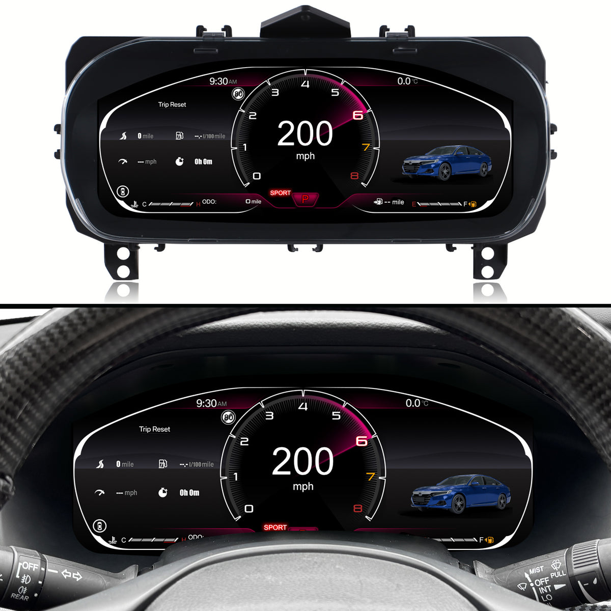 Honda Accord 10th Digital Instrument Cluster 2018-2021 | 12.3" QLED - Topdisplay 2018 2019 2020 2021