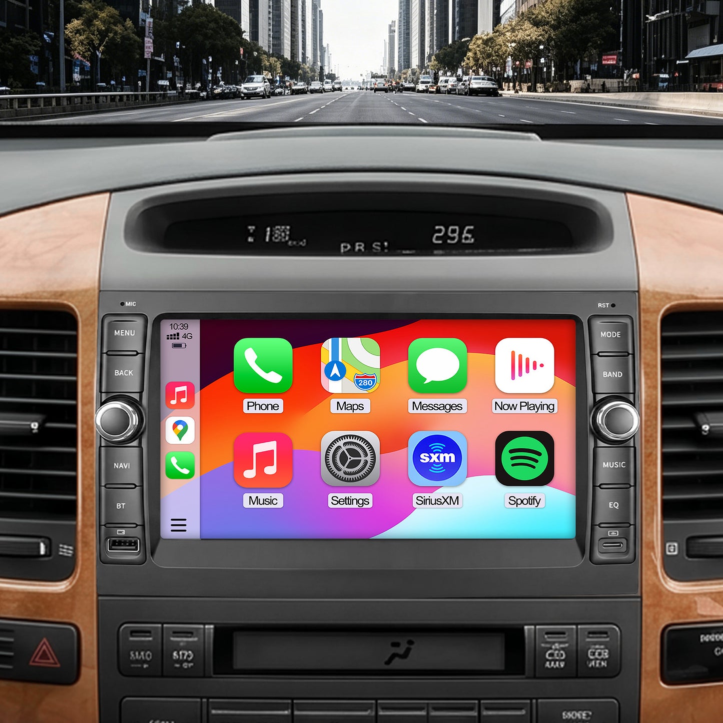 Ford Lexus GX470 Radio upgrade 2002-2009 CarPlay Stereo Screen - Topdisplay 2002 2003 2004 2005 2006 2007 2008 2009 Lexus Replacement Headunit Apple Android Auto Accessories Pantalla Estéreo