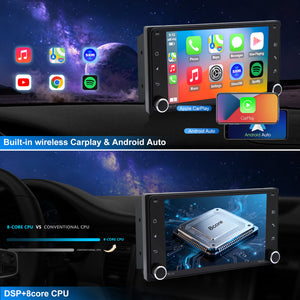 For Scion xA 2004-2006 Headunit upgrade, touch screen Car Stereo, 7-inch QLED 8-Core CPU, Wireless CarPlay & Android Auto, Free backup camera, keep OEM Controls