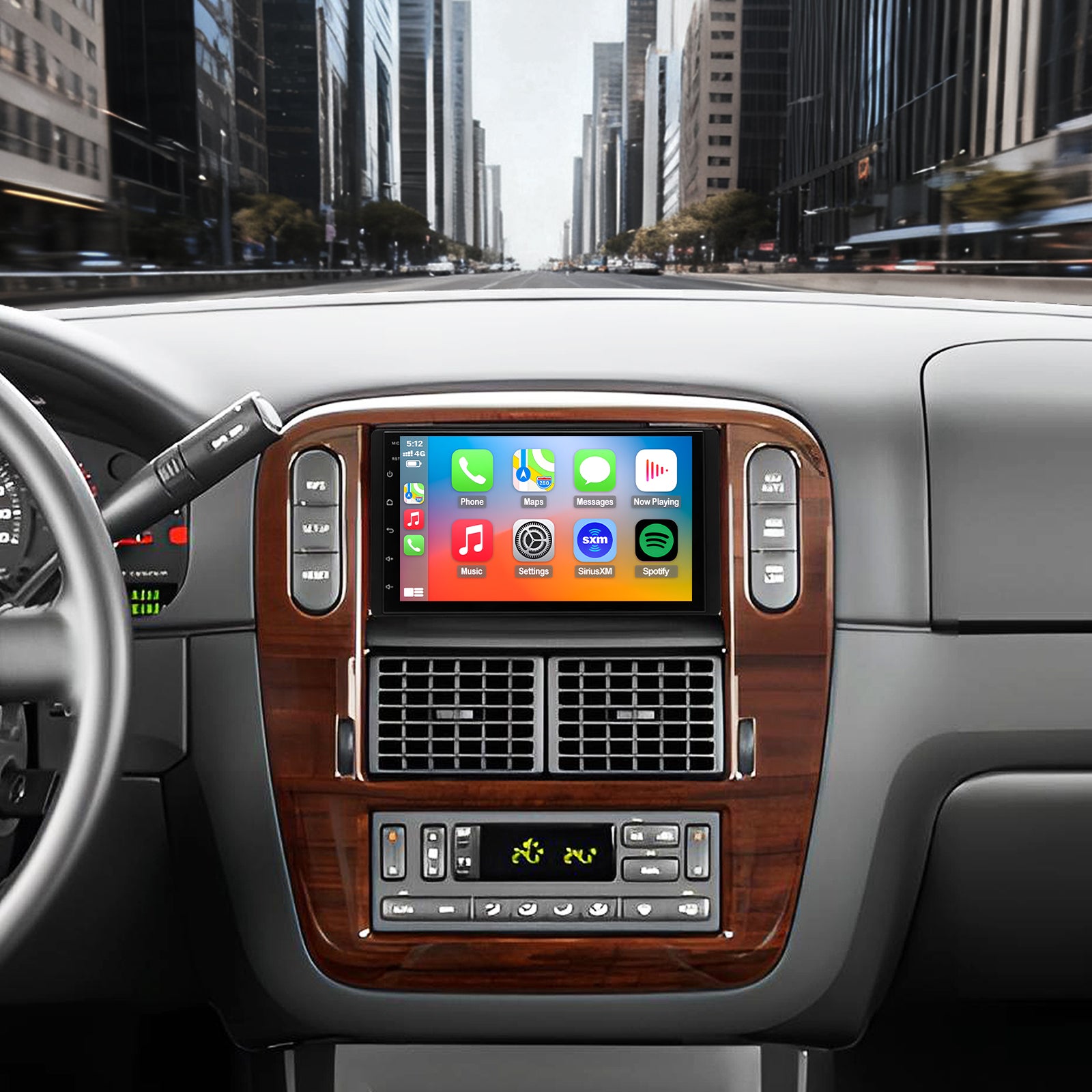 For Ford Explorer 2002-2005 Radio upgrade,7-inch QLED 8-Core CPU,touch screen Stereo,Wireless CarPlay & Android Auto,Free camera