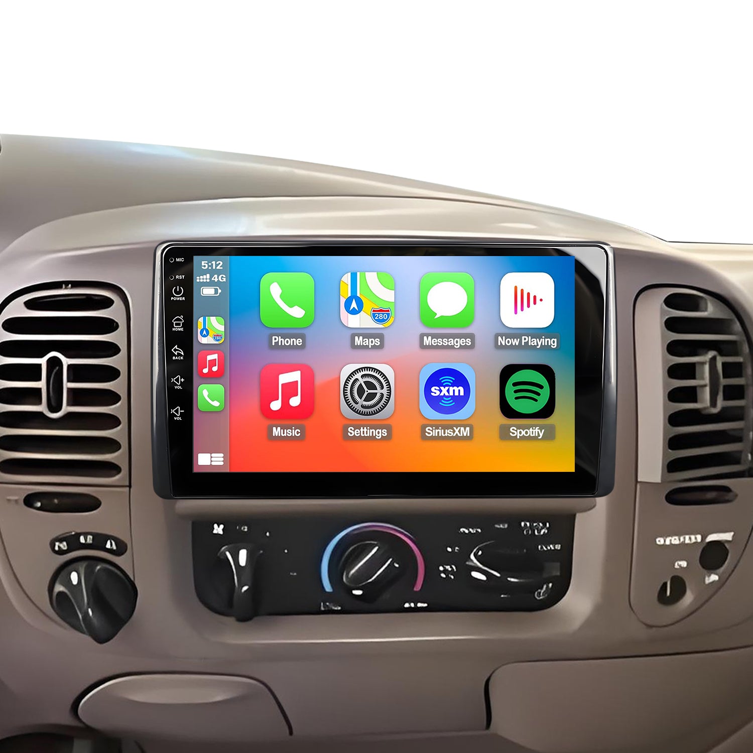 Ford F150 Stereo replacement 1999-2003 CarPlay Radio Screen-Topdisplay 1999 2000 2001 2002 2003 F150 Upgrade Headunit Apple Carplay Android Auto Accessories Pantalla Estéreo