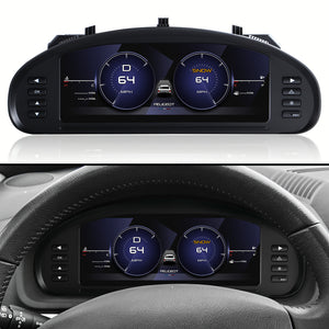 For Peugeot 407 2004-2010 Digital Instrument Cluster, 12.3-inch QLED Screen, Multiple UI, Wireless CarPlay, Direct OEM Replacement