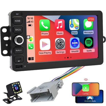 Chevy Silverado Radio upgrade 2003-2006 CarPlay Stereo Screen-Topdisplay 2003 2004 2005 2006 Chevrolet Replacement Headunit Apple Android Auto Accessories Pantalla Estéreo 