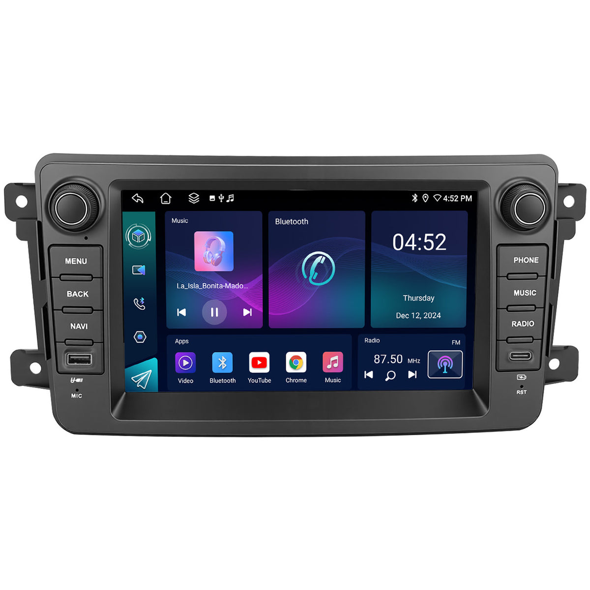Mazda CX-9 2007-2015 8-inch QLED CarPlay Radio | Topdisplay 2007 2008 2009 2010 2011 2012 2013 2014 2015