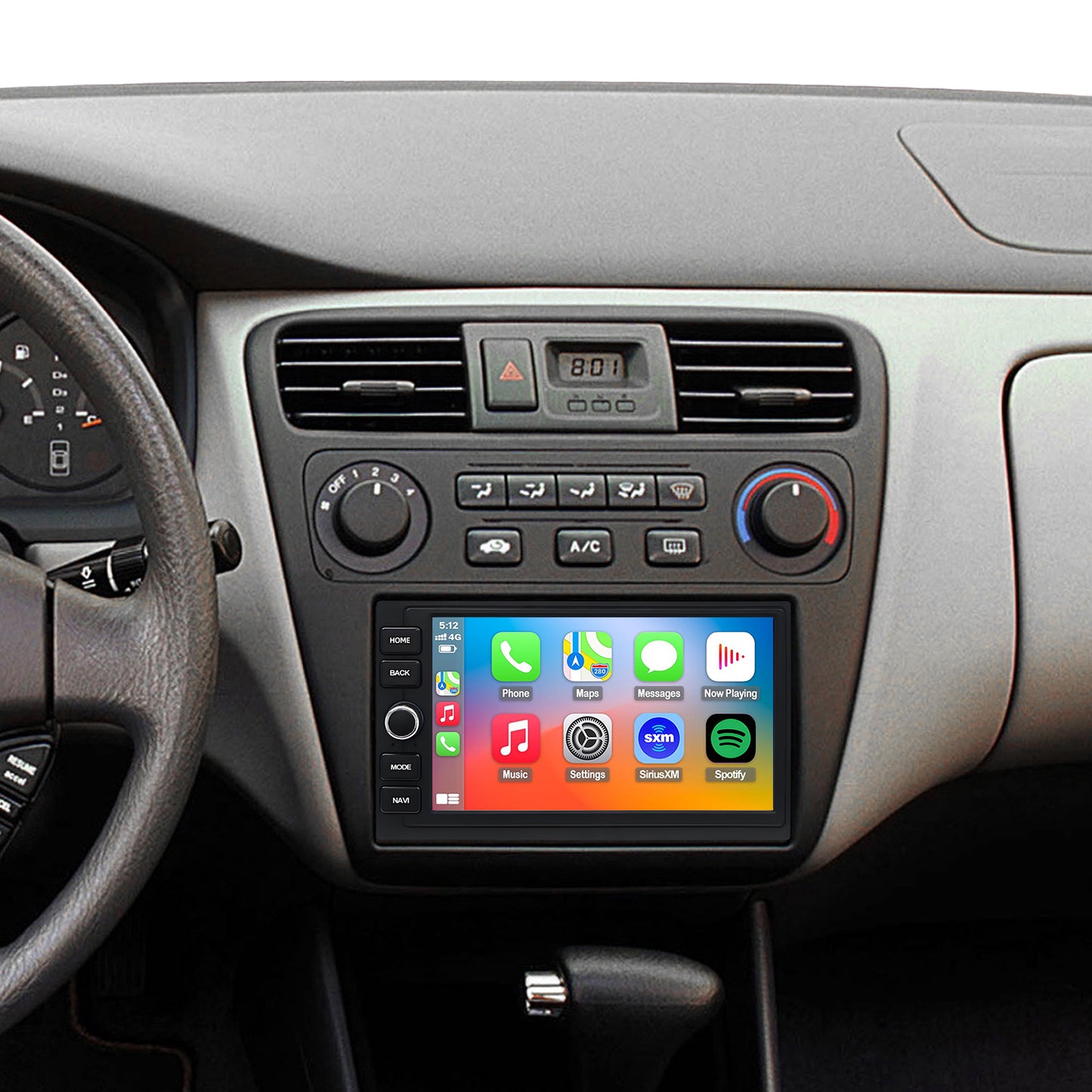 Honda Accord 6th Gen Radio upgrade 1990-2002 CarPlay Stereo Screen - Topdisplay 1990 1991 1992 1993 1994 1995 1996 1997 1998 1999 2000 2001 2002 Replacement Headunit Apple Android Auto Accessories Pantalla Estéreo 