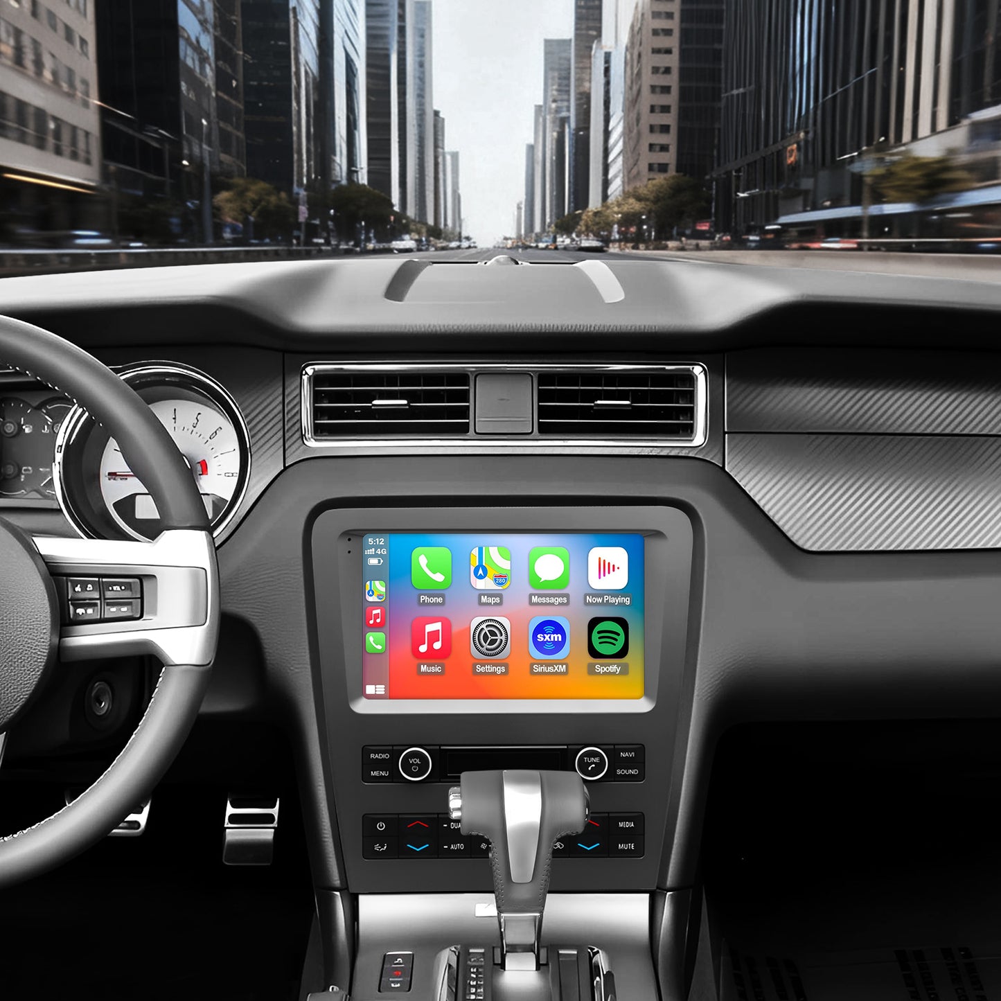 For Ford Mustang 2010-2014 Radio upgrade,9-inch QLED 8-Core CPU,touch screen Stereo,Wireless CarPlay & Android Auto,Free camera