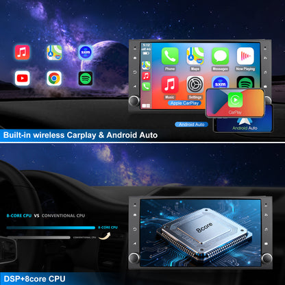 For Nissan Note 2012-2019 Radio upgrade, 7-inch QLED 8-Core CPU, touch screen Stereo, Wireless CarPlay & Android Auto, Free Backup Camera, keep OEM Controls