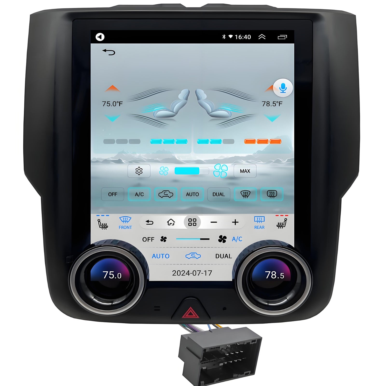 Dodge RAM 1500/2500/3500 Radio upgrade 2013-2018 CarPlay Stereo Screen - Topdisplay 2013 2014 2015 2016 2017 2018 Replacement Headunit Apple Android Auto Accessories Pantalla Estéreo