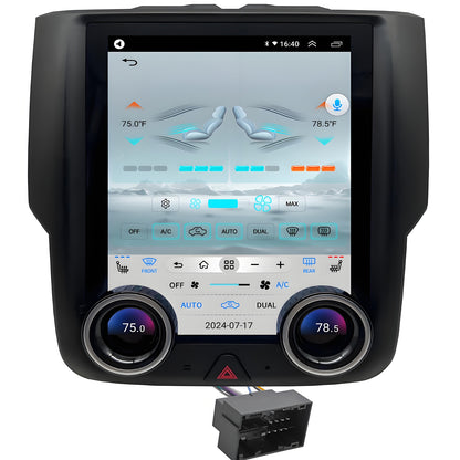 Dodge RAM 1500/2500/3500 Radio upgrade 2013-2018 CarPlay Stereo Screen - Topdisplay 2013 2014 2015 2016 2017 2018 Replacement Headunit Apple Android Auto Accessories Pantalla Estéreo