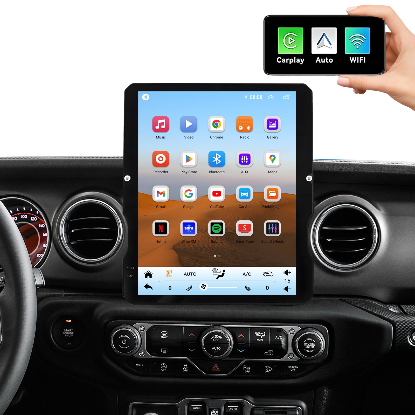 Jeep Wrangler 2018 2019 2020 2021 2022 2023 Radio replacement