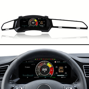 Replace Volkswagen Tiguan L 2017, 2018, 2019, 2020, 2021 digital instrument cluster with a 12.3" QLED Screen for with wireless CarPlay
