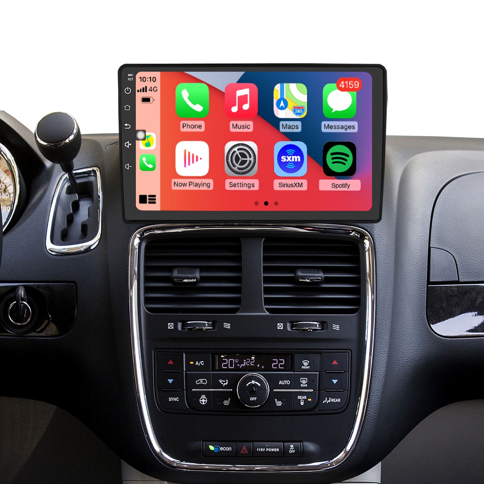 Dodge Grand Caravan Radio upgrade 2011-2020 CarPlay Stereo Screen - Topdisplay 2011 2012 2013 2014 2015 2016 2017 2018 2019 2020 Replacement Headunit Apple Android Auto Accessories Pantalla Estéreo 