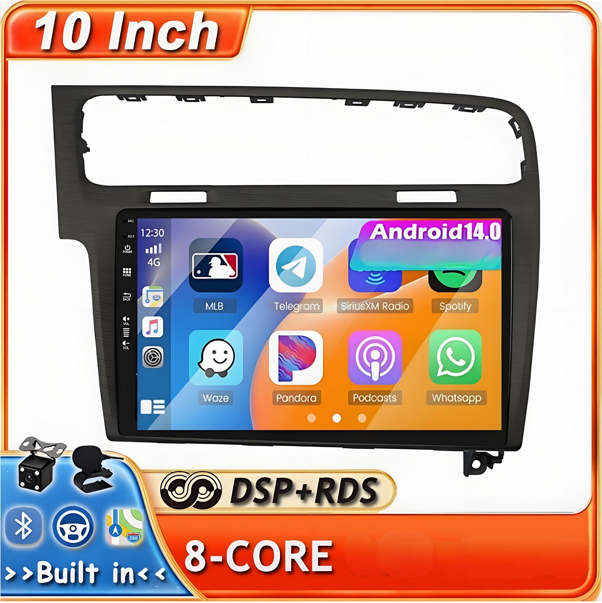 Topdisplay 2012 2013 2014 2015 2016 2017 2018 2019 2020 2021 Volkswagen Golf Upgrade Stereo Headunit Apple Carplay Android Auto Pantalla Estéreo