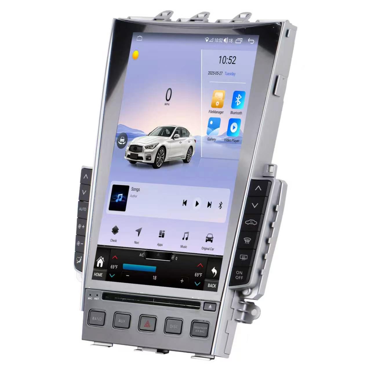 Infiniti Q50L Radio upgrade 2015-2023 CarPlay Stereo Screen-Topdisplay 2015 2016 2017 2018 2019 2020 2021 2022 2023 Infiniti Q50L Replacement Headunit Apple Android Auto Accessories Pantalla Estéreo