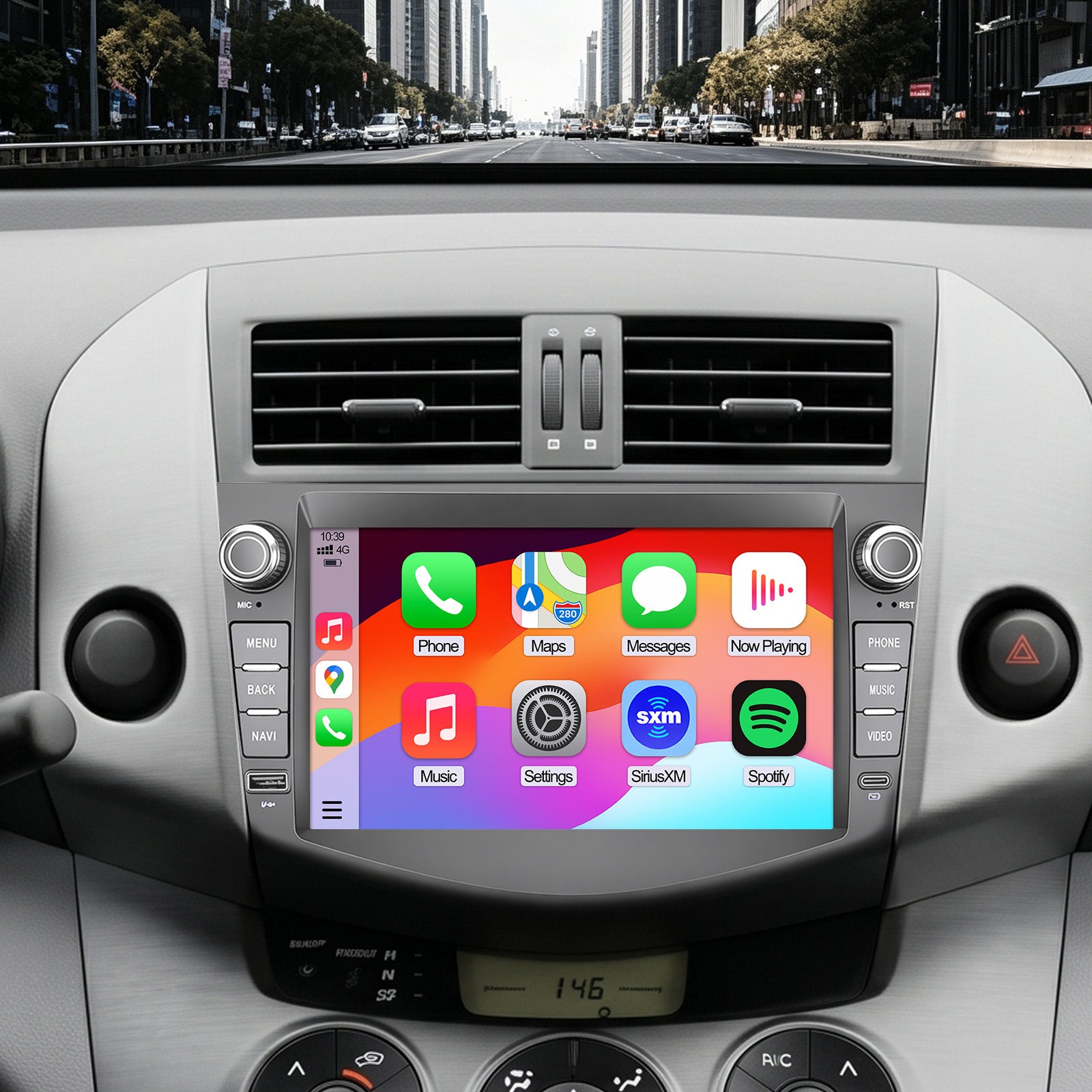 Toyota RAV4 radio 2006-2012 Upgrade CarPlay Screen- Topdisplay 2006 2007 2008 2009 2010 2011 2012 Toyota RAV4 Upgrade Stereo Headunit Apple Carplay Android Auto Pantalla Estéreo