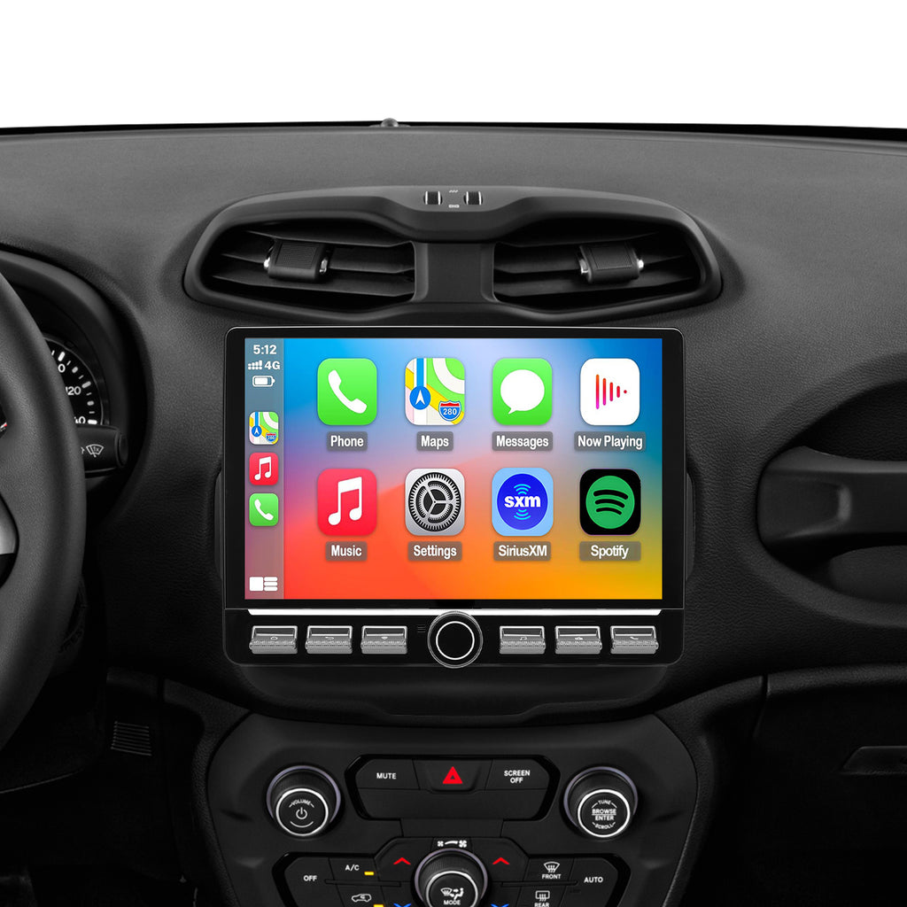 For Jeep Renegade 2015-2023 Radio upgrade,10.1-inch QLED 8-Core CPU,touch screen Stereo,Wireless CarPlay & Android Auto,keep OEM Controls