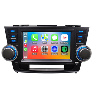 For Toyota Highlander 2008-2013 Radio upgrade,8-inch QLED 8-Core CPU,touch screen Stereo,Wireless CarPlay & Android Auto,keep OEM Controls
