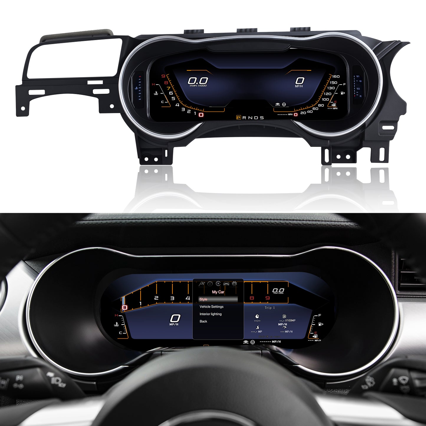 For Ford Mustang 2015-2023 Digital Instrument Cluster,12.3-inch QLED Screen Multiple UI,Wireless carplay,Direct OEM Replacement