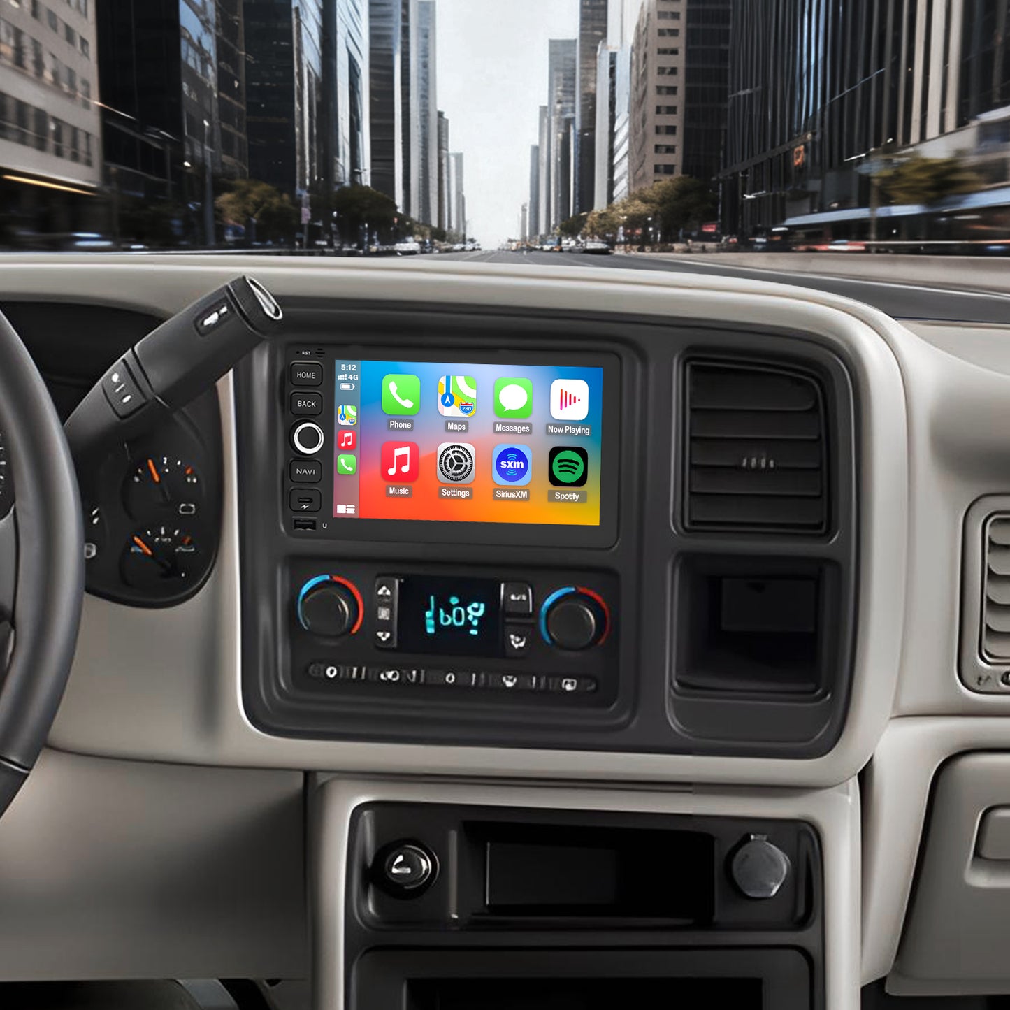 Chevy Colorado Radio upgrade 2004-2012 CarPlay Stereo Screen - Topdisplay 2004 2005 2006 2007 2008 2009 2010 2011 2012 Chevrolet Replacement
