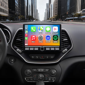 For Jeep Cherokee 2014-2023 Radio upgrade,10.1-inch QLED 8-Core CPU,touch screen Stereo,Wireless CarPlay & Android Auto,keep OEM Controls