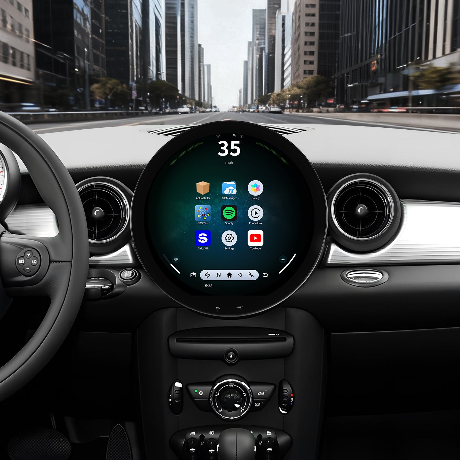 BMW MINI Radio upgrade 2007-2016 CarPlay Stereo Screen - Topdisplay 2007 2008 2009 2010 2011 2012 2013 2014 2015 2016 Replacement Headunit Apple Android Auto Accessories Pantalla Estéreo
