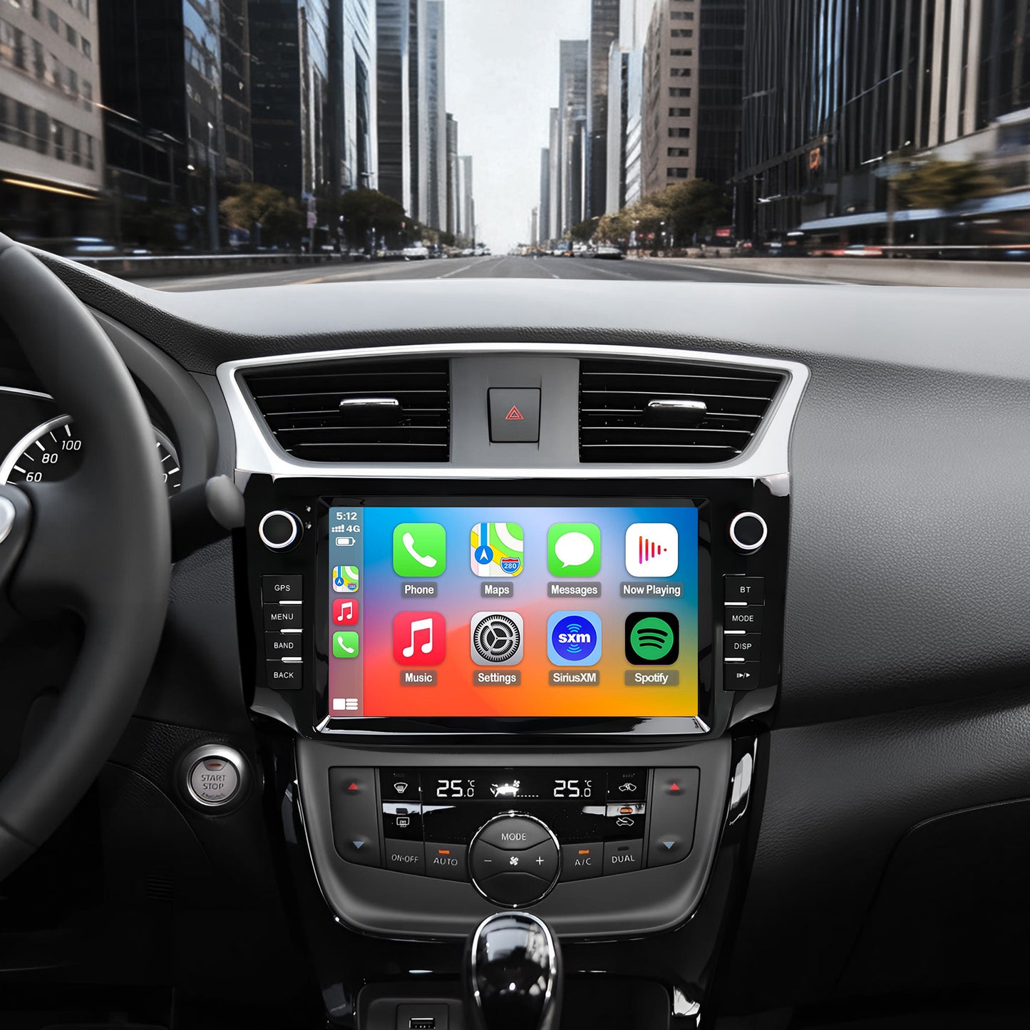 For Nissan Sentra 2013-2019 Radio upgrade,9-inch QLED 8-Core CPU,touch screen Stereo,Wireless CarPlay & Android Auto,keep OEM Controls