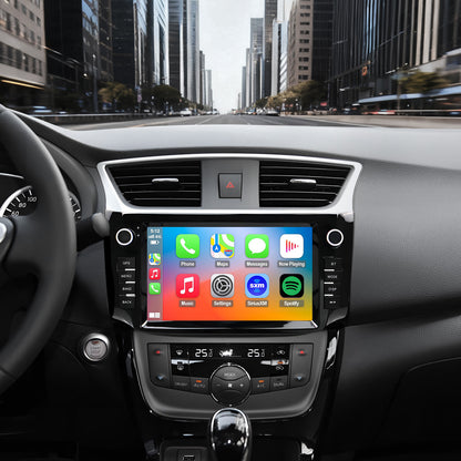 For Nissan Sentra 2013-2019 Radio upgrade,9-inch QLED 8-Core CPU,touch screen Stereo,Wireless CarPlay & Android Auto,keep OEM Controls