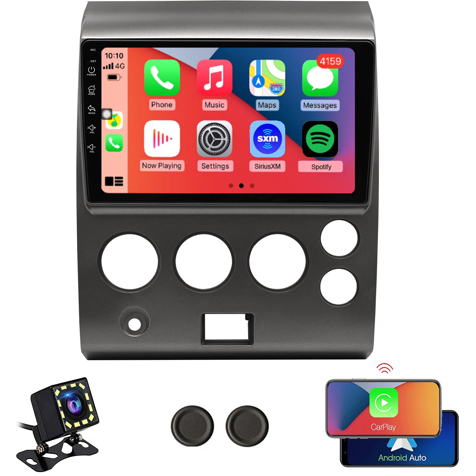 For Nissan Titan 2004-2007 Radio upgrade,9-inch QLED  8-Core CPU,touch screen Stereo,Wireless CarPlay & Android Auto,keep OEM Controls