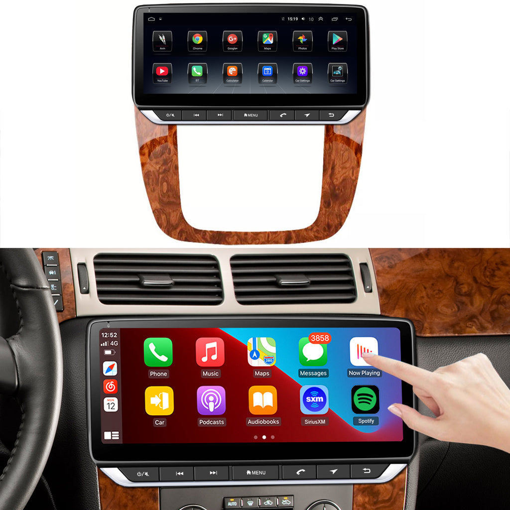 for GMC Sierra 2007-2013 Radio upgrade,10.25-inch QLED 8-Core CPU,touch screen Stereo,Wireless CarPlay & Android Auto,keep OEM Controls
