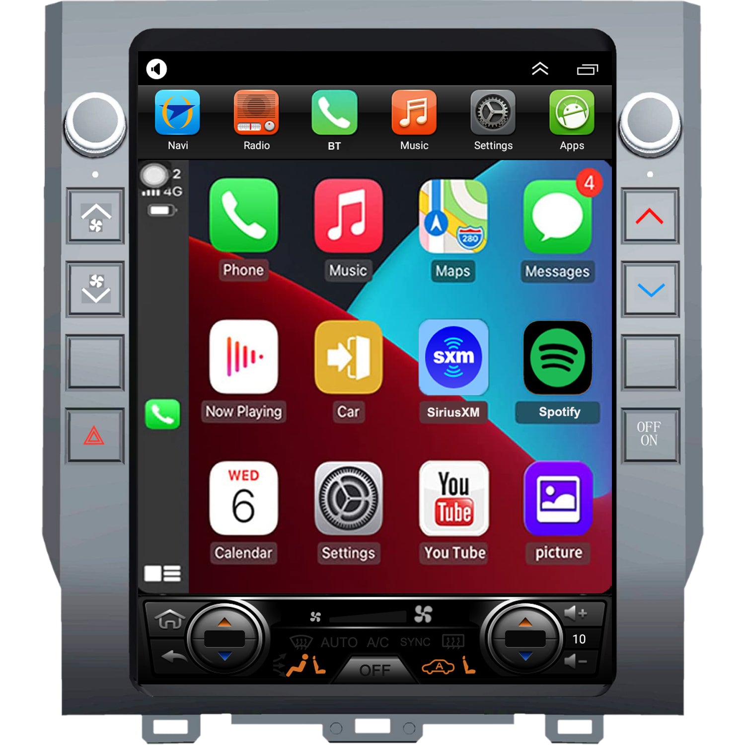 For Toyota Tundra 2014-2020 Radio upgrade,12.1-inch QLED  8-Core CPU,touch screen Stereo,Wireless CarPlay & Android Auto,keep OEM Controls