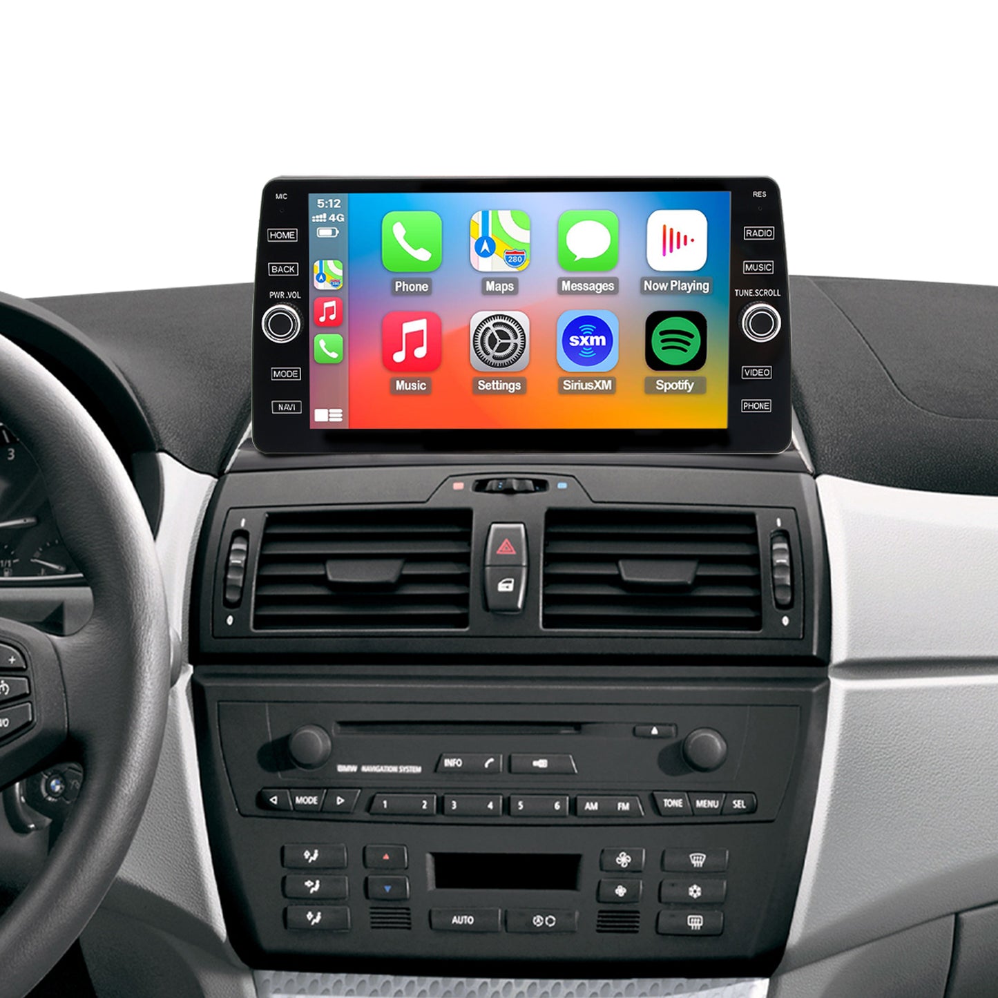 For BMW X3 E83 2004-2010 Radio upgrade,10.2-inch QLED  8-Core CPU,touch screen Stereo,Wireless CarPlay & Android Auto,keep OEM Controls