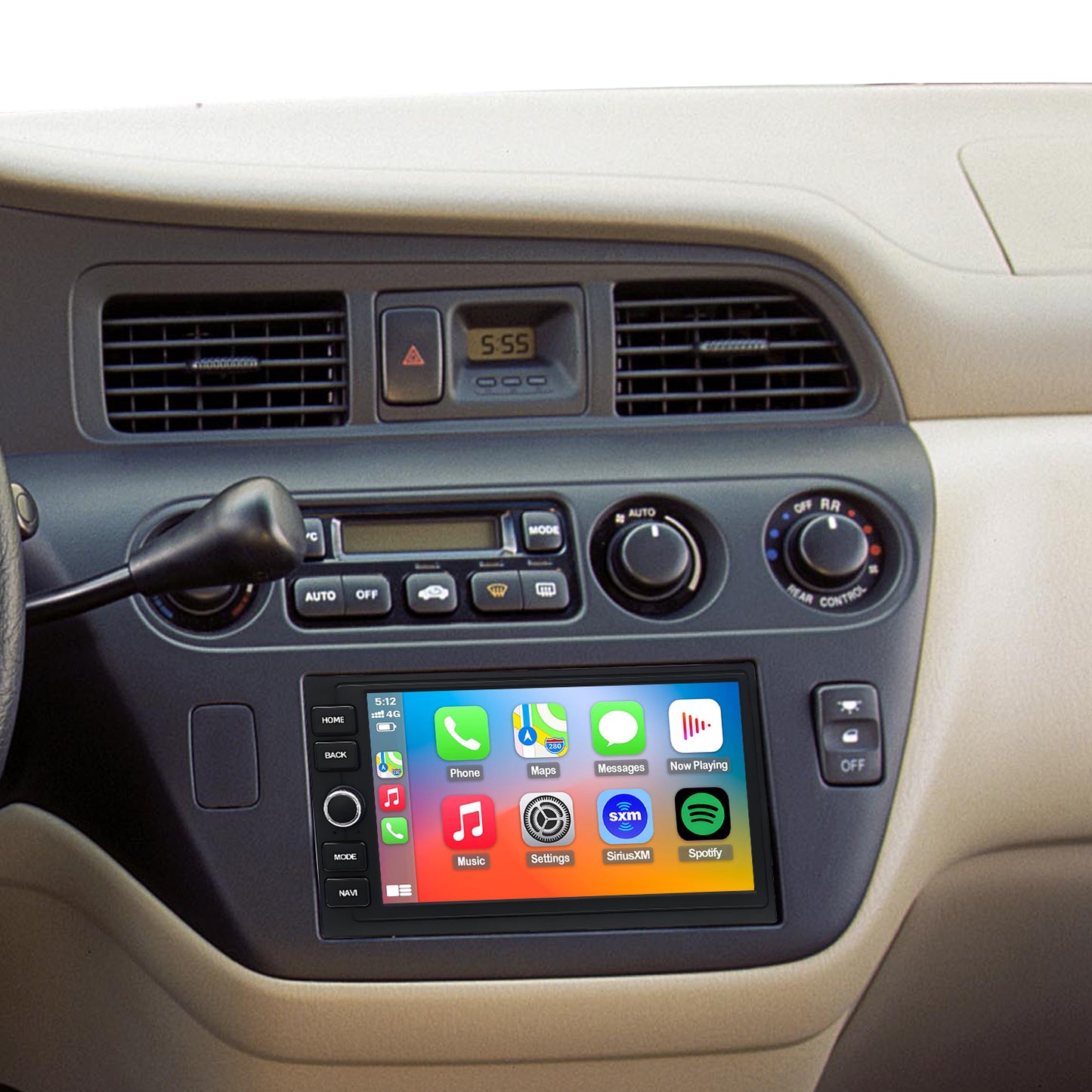 Honda Odyssey Radio upgrade 1997-2004 CarPlay Stereo Screen-Topdisplay 1997 1998 1999 2000 2001 2002 2003 2004 Replacement Headunit Apple Android Auto Accessories Pantalla Estéreo 
