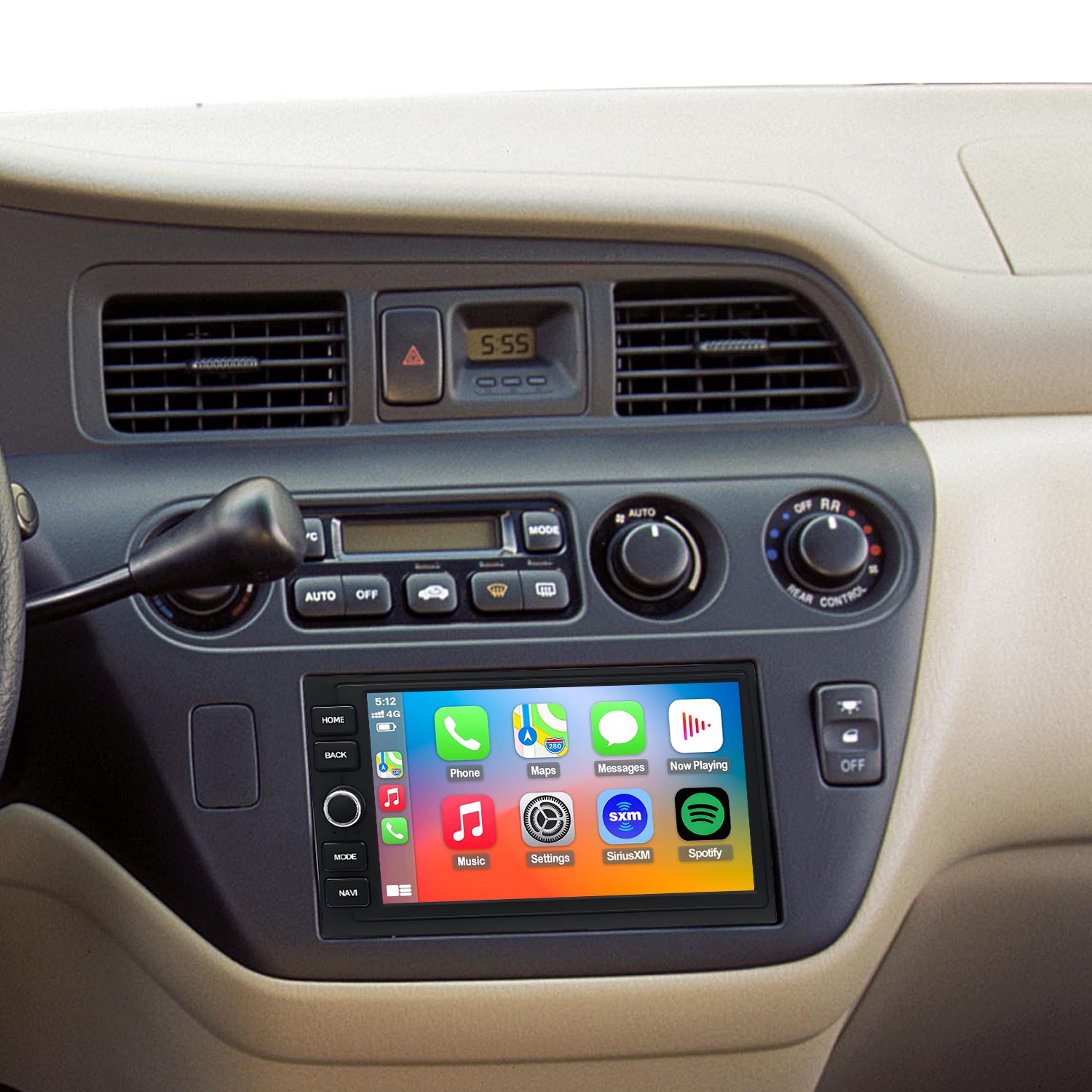 Honda Odyssey Radio upgrade 1997-2004 CarPlay Stereo Screen-Topdisplay 1997 1998 1999 2000 2001 2002 2003 2004 Replacement Headunit Apple Android Auto Accessories Pantalla Estéreo 