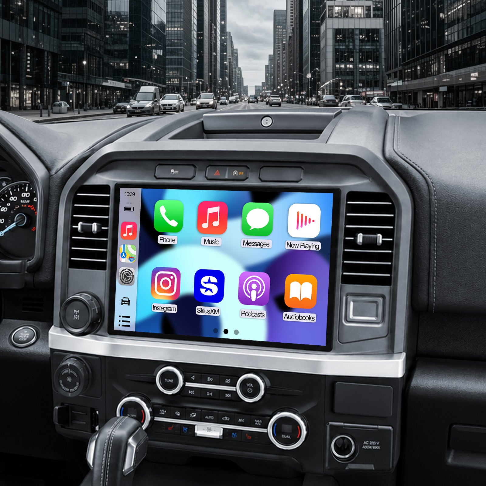 Ford F150 Stereo replacement 2015-2020 CarPlay Radio Screen-Topdisplay 2015 2016 2017 2018 2019 2020 F150 Upgrade Headunit Apple Carplay Android Auto Accessories Pantalla Estéreo