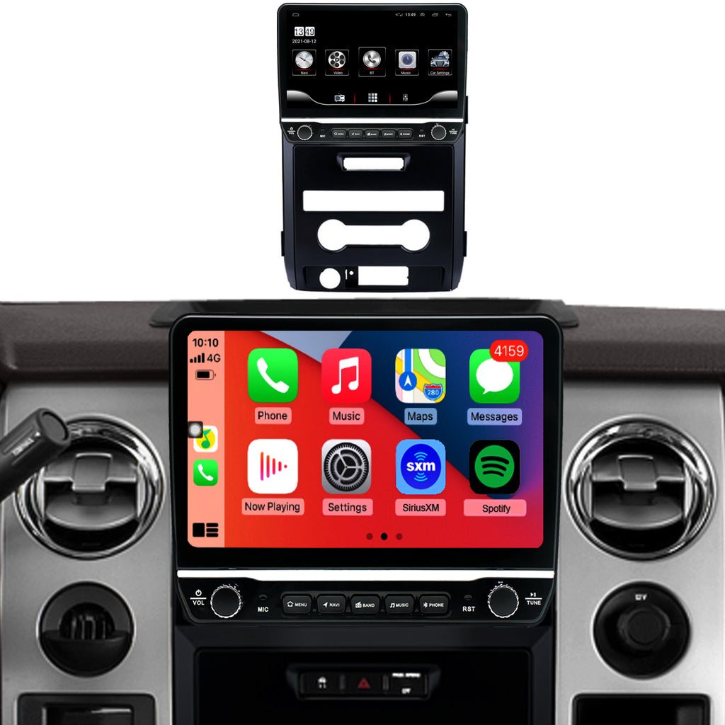 for Ford F150 2013-2014 STX XL Radio upgrade,10.1-inch QLED 8-Core CPU,touch screen Stereo,Wireless CarPlay & Android Auto,Free camera