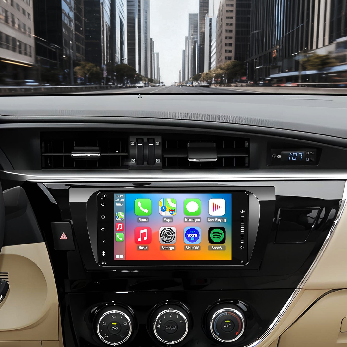 For Toyota Corolla 2014 2015 2016 Radio Upgrade, 9-inch QLED 8-Core CPU, Touch Screen Stereo,Wireless CarPlay & Android Auto,Free backup camera, keep OEM Controls