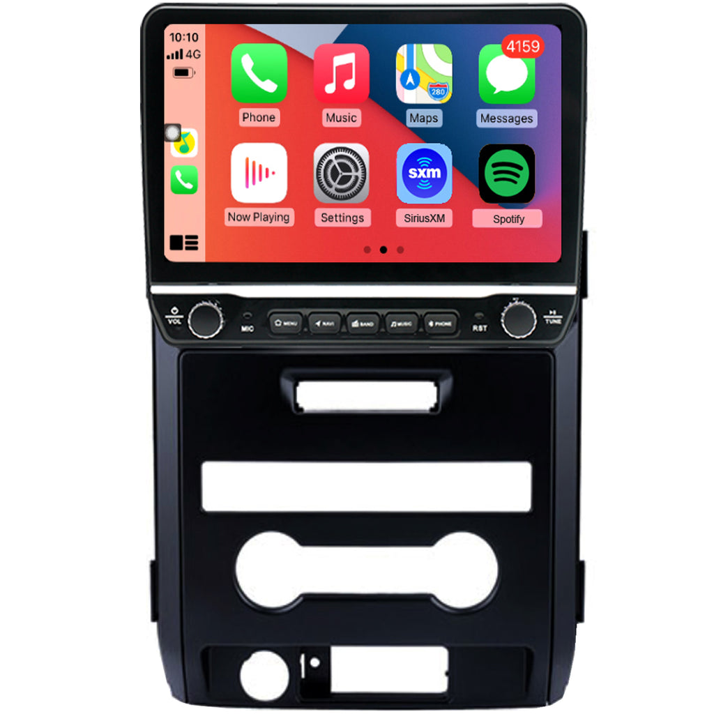 for Ford F150 2009-2012 Radio upgrade,10.1-inch QLED 8-Core CPU,touch screen Stereo,Wireless CarPlay & Android Auto,Free camera,Manual AC ONLY