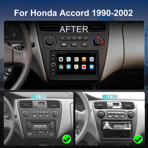 Honda Accord 6th Gen Radio upgrade 1990-2002 CarPlay Stereo Screen - Topdisplay 1990 1991 1992 1993 1994 1995 1996 1997 1998 1999 2000 2001 2002 Replacement Headunit Apple Android Auto Accessories Pantalla Estéreo 