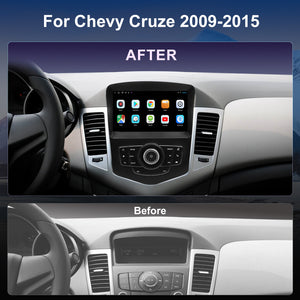 For Chevrolet Chevy Cruze 2009-2015 2016 limited Radio upgrade,10.4-inch QLED 8-Core CPU,touch screen Stereo,Wireless CarPlay & Android Auto,keep OEM Controls
