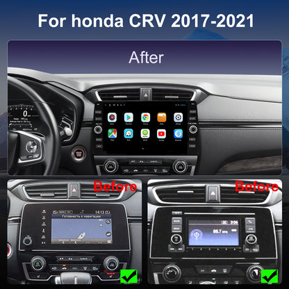 For Honda CRV 2017-2021 Radio upgrade,10.2-inch QLED 8-Core CPU,touch screen Stereo,Wireless CarPlay & Android Auto,keep OEM Controls