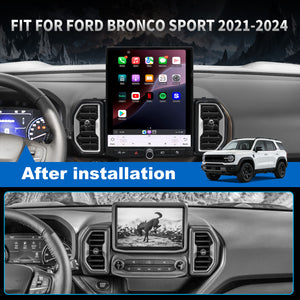 For Ford Bronco Sport 2021-2024 Radio upgrade, 14.5-inch QLED 8-Core CPU, touch screen Stereo,Wireless CarPlay & Android Auto, keep OEM Controls
