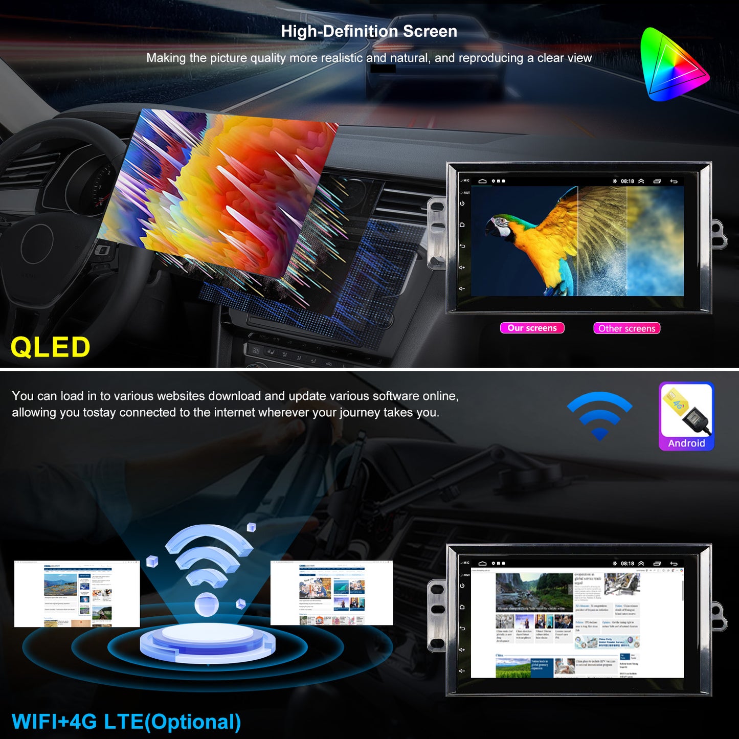 Buick Roadmaster Radio upgrade 1995-1996 CarPlay Stereo Screen - Topdisplay 1995 1996 Replacement Headunit Apple Android Auto Accessories Pantalla Estéreo