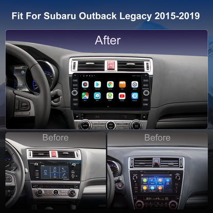 For Subaru Legacy 2015-2019 Radio upgrade,10.2-inch QLED  8-Core CPU,touch screen Stereo,Wireless CarPlay & Android Auto,keep OEM Controls