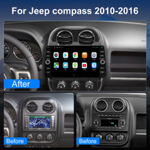 Load image into Gallery viewer, For Jeep Compass 2010-2016 Radio upgrade,10.2-inch QLED  8-Core CPU,touch screen Stereo,Wireless CarPlay &amp; Android Auto,keep OEM Controls
