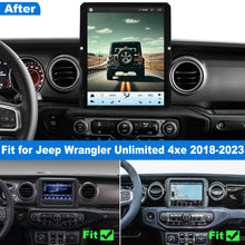 Load image into Gallery viewer, for Jeep Wrangler 2018-2023 Radio upgrade,12.1-inch QLED 8-Core CPU,touch screen Stereo,Wireless CarPlay &amp; Android Auto,keep OEM Controls