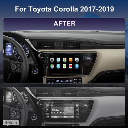 For Toyota Corolla 2017-2019 Radio upgrade,9-inch QLED 8-Core CPU,touch screen Stereo,Wireless CarPlay & Android Auto,keep OEM Controls