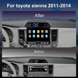 For Toyota Sienna 2011-2014 Radio upgrade,10.2-inch QLED  8-Core CPU,touch screen Stereo,Wireless CarPlay & Android Auto,keep OEM Controls